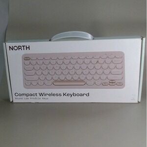 North Compact Wireless Keyboard Bluetooth‎ 2.4GHz Low Profile New
